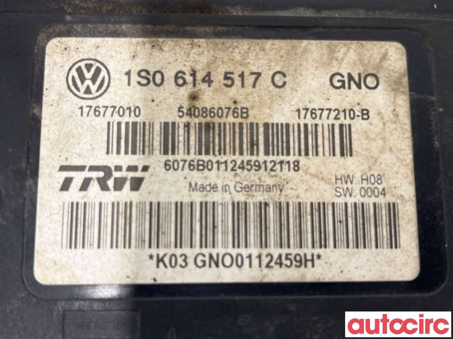 ABS sentral til VW Up 2012-2019  (VOLKSWAGEN|1S0614517E|54086076B|1S0614517C)