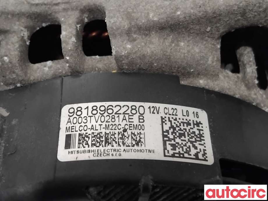 Dynamo til Opel Combo E 2019-->>  (OPEL|1686437280|A003TV0281AE|9818962280)