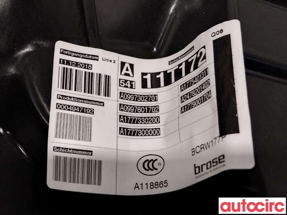 Ruteheis til Mercedes A-Klasse 2018-->> (W177) (W177) (MERCEDES|A1777300302|)