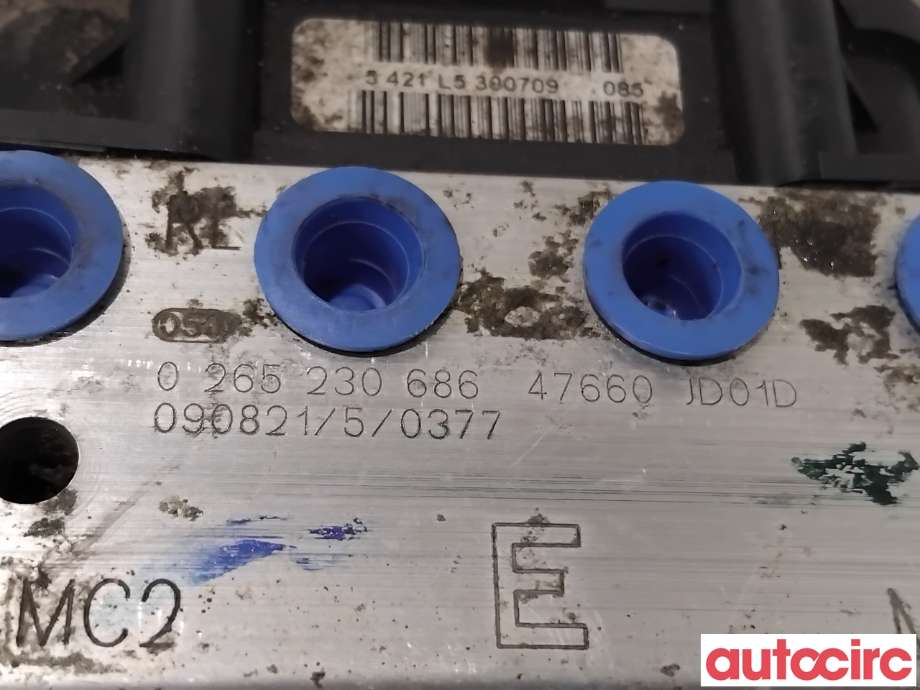 ABS sentral til Nissan Qashqai 2007-2010 (Type I, Fase 1)  (NISSAN|47660JD56B|0265230686|47660JD01D)