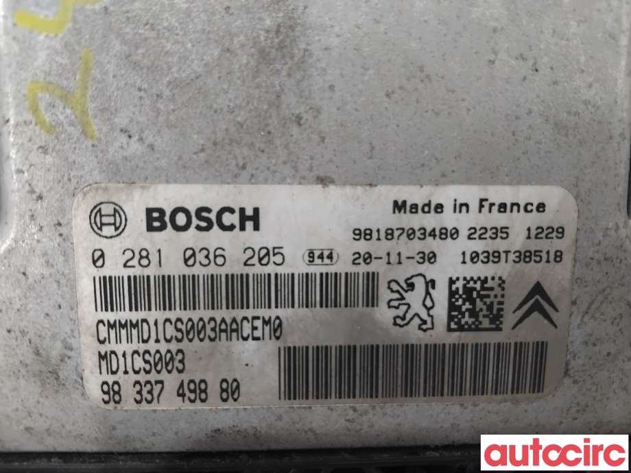 Styreenhet motor til Opel Combo E 2019-->> (OPEL|6501504980|0281036205|9833749880)