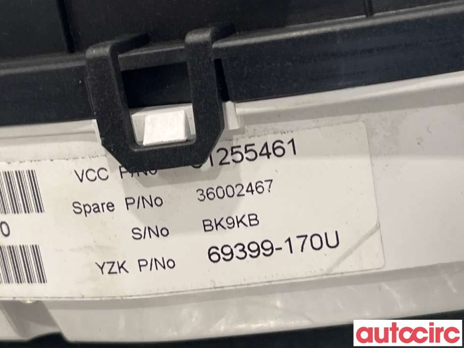 Instrumentpanel til Volvo V70 2007-2013 (Type III, Fase 1)  (VOLVO|36002467)