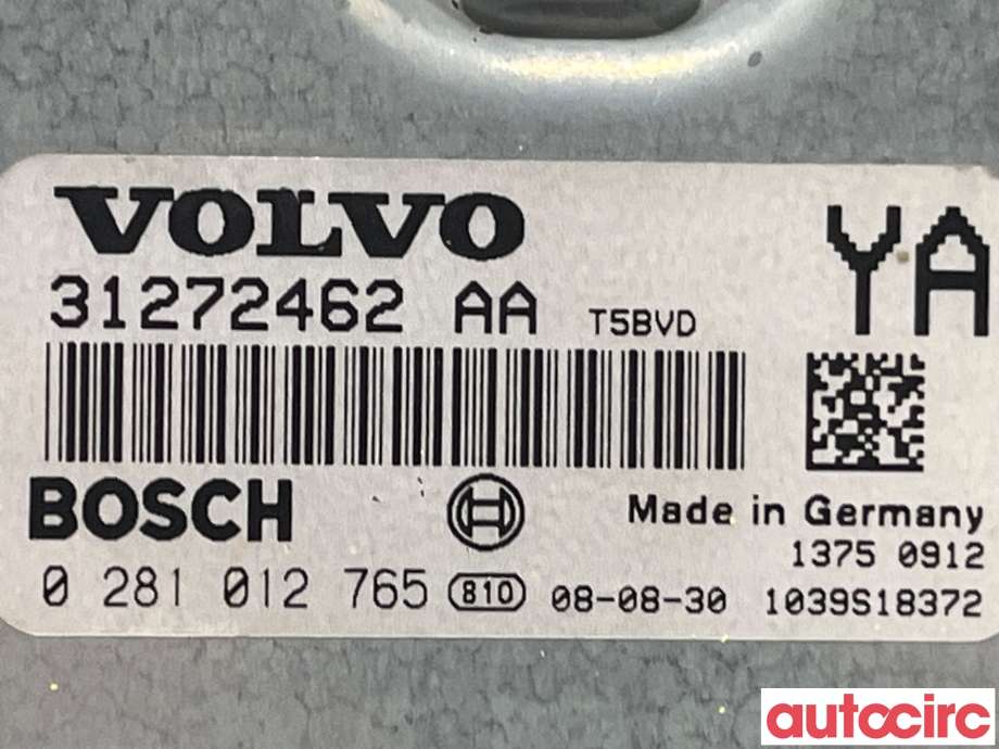 Styreenhet motor til Volvo V70 2007-2013 (Type III, Fase 1)  (VOLVO|36002596|0281012765|31272462)