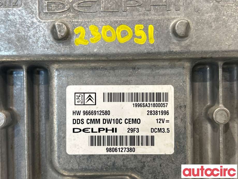 Styreenhet motor til Toyota Proace 2013-2016 (Type I)  (TOYOTA|SU001A0529|9666912580)