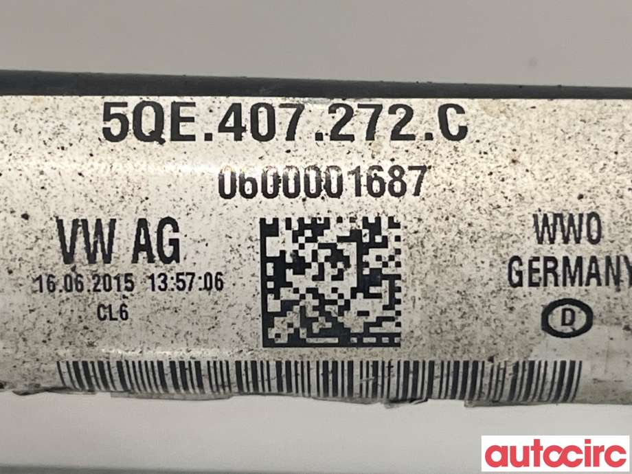Drivaksel høyre foran, elbil til VW e-Golf 2014-2017 (Fase 1)  (VOLKSWAGEN|5QE407762AX||5QE407272C)