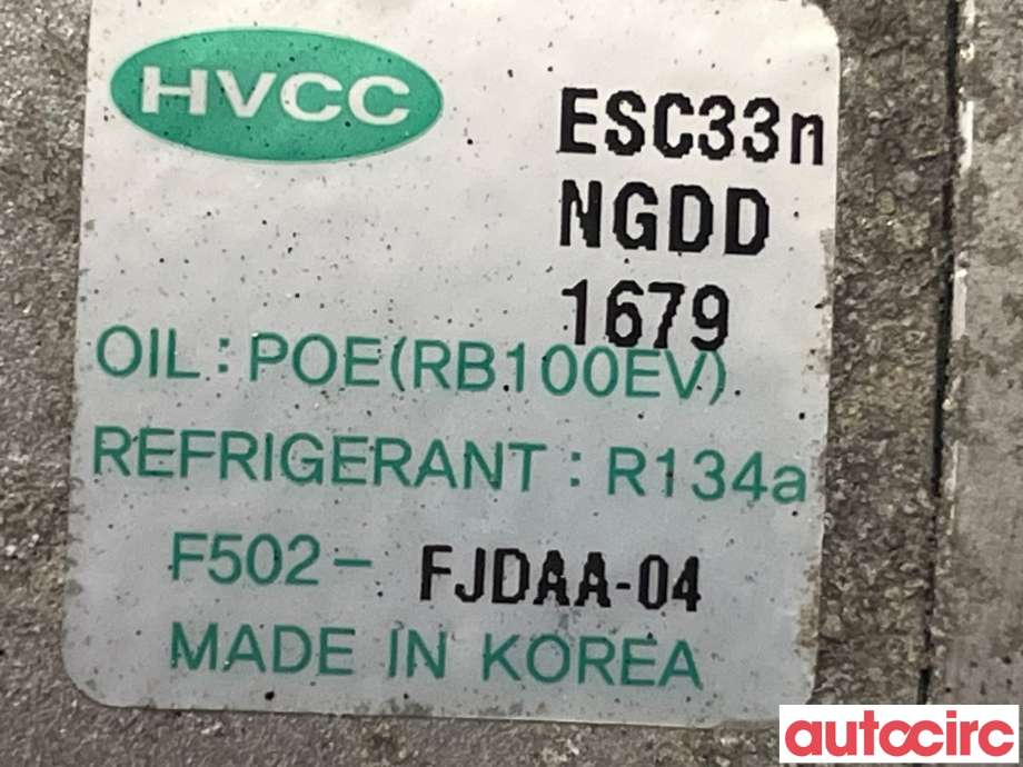 Aircondition kompressor til Kia Soul 2014-2019 (Type II)  (KIA|97701E4000|F502-FJDAA-04|)