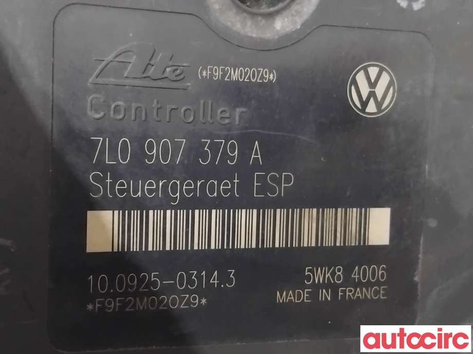 ABS sentral til VW Touareg 2003-2007 (Type I, Fase 1) (VOLKSWAGEN|7L0614111E|100925-03143|7L0614111B)