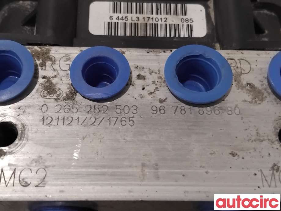ABS sentral til Peugeot 508 2011-2014 (Type I, Fase 1)  (PEUGEOT|1609233780|0265252503|1610368580)