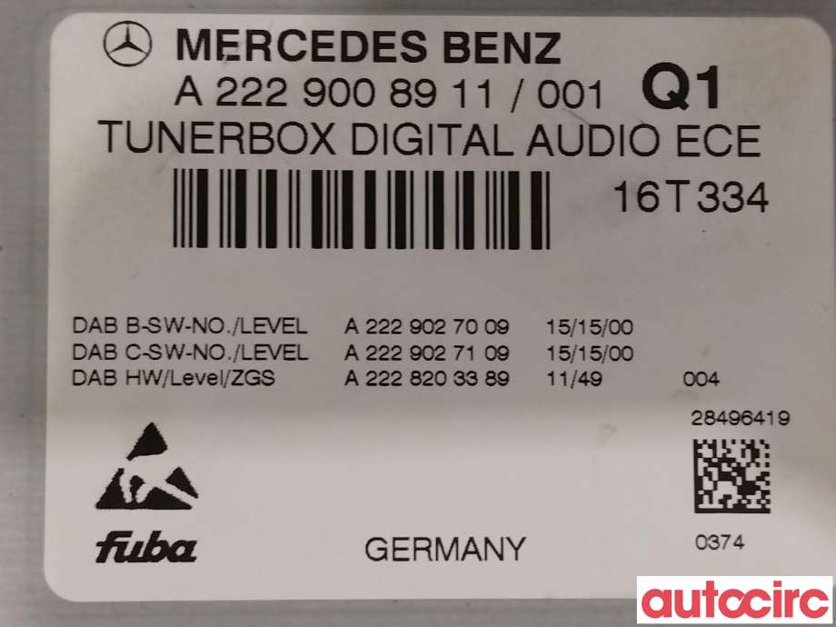 Bilstereo diverse til Mercedes C-Klasse 2014-2018 (Fase 1) (W205) (W205) (MERCEDES|A2229005317||A2229008911)