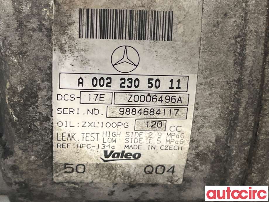 Aircondition kompressor til Mercedes GLK 2008-2015 (X204) (X204) (MERCEDES|A0008302500|DCS-17E|A0022305011)