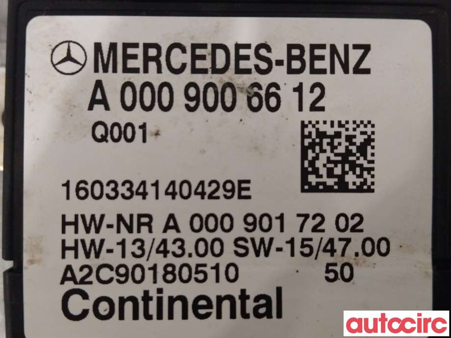Styreenhet drivstoffpumpe til Mercedes C-Klasse 2014-2018 (Fase 1) (W205) (W205) (MERCEDES|A0009007813|A0009006612)