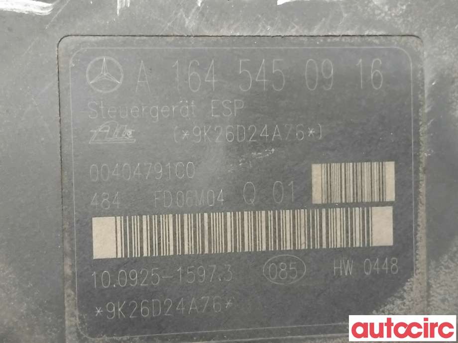 ABS sentral til Mercedes ML 2005-2011 (W164) (W164) (MERCEDES|A1634300007|100204-05014|A1645450916)