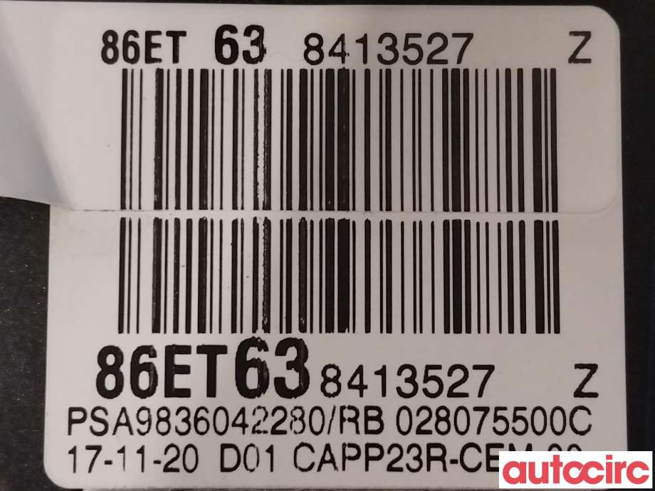 Pedal gass til Opel Combo E 2019-->> (OPEL|9836042280|028075500C)