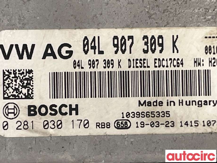 Styreenhet motor til VW Caddy 2015-2020 (Type III, Fase 3)  (VOLKSWAGEN|04L906016MQ|04L907309K)