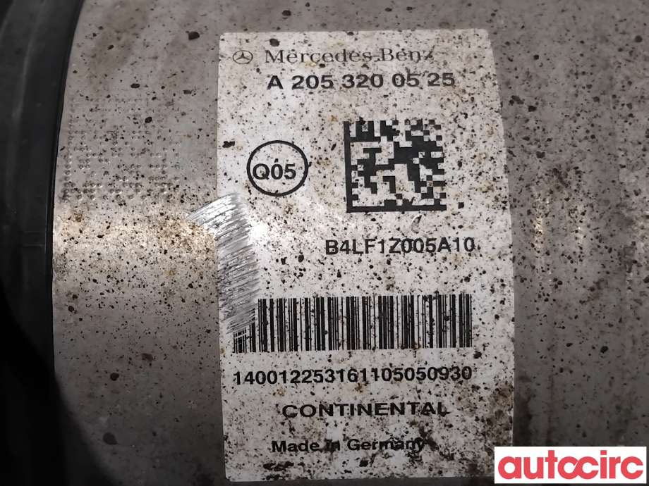 Fjær foran nivå luftpute/belg til Mercedes C-Klasse 2014-2018 (Fase 1) (W205) (W205) (MERCEDES|A2053204868||A2053200525)