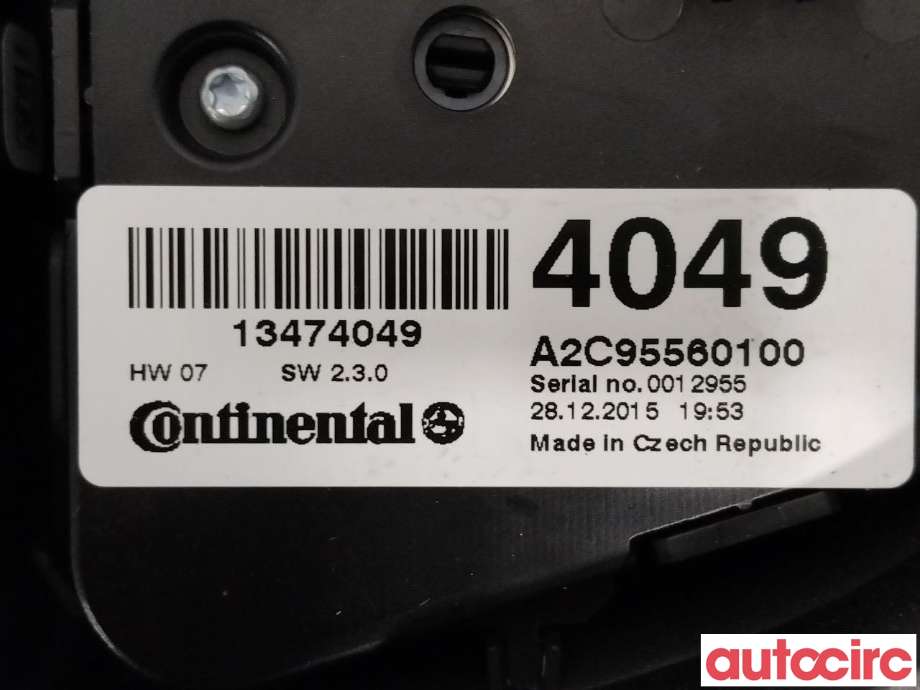 Varmeapparat betjening til Opel Mokka 2012-2016 (Type I, Fase 1)  (OPEL|13474049|42356784)