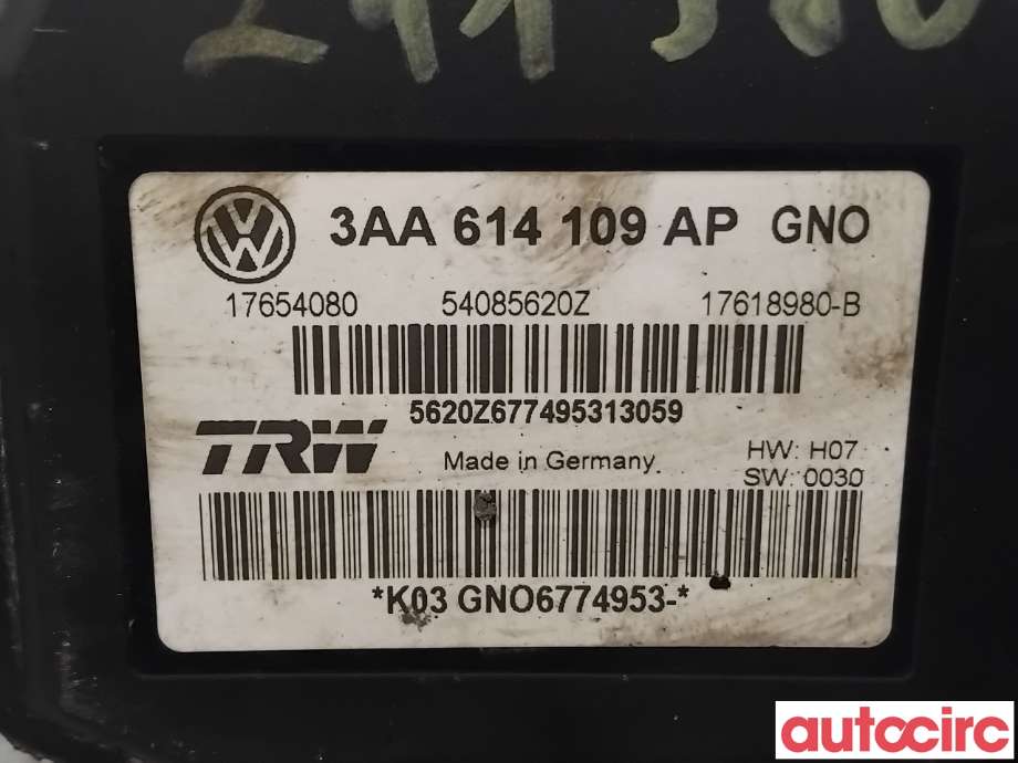 ABS sentral til VW Passat 2011-2015 (B7) (B7) (VOLKSWAGEN|3AA614109BM|54085620Z|3AA614109AP)