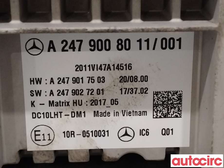 Instrumentpanel til Mercedes B-Klasse 2019-->> (W247) (W247) (MERCEDES|A2479008115|A2479008011)