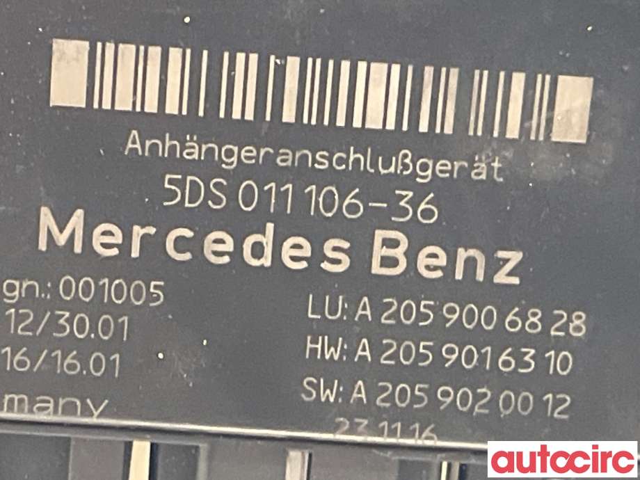 Styreenhet hengerfeste til Mercedes C-Klasse 2014-2018 (Fase 1) (W205) (W205) (MERCEDES|A2059006828|5DS011106-36)
