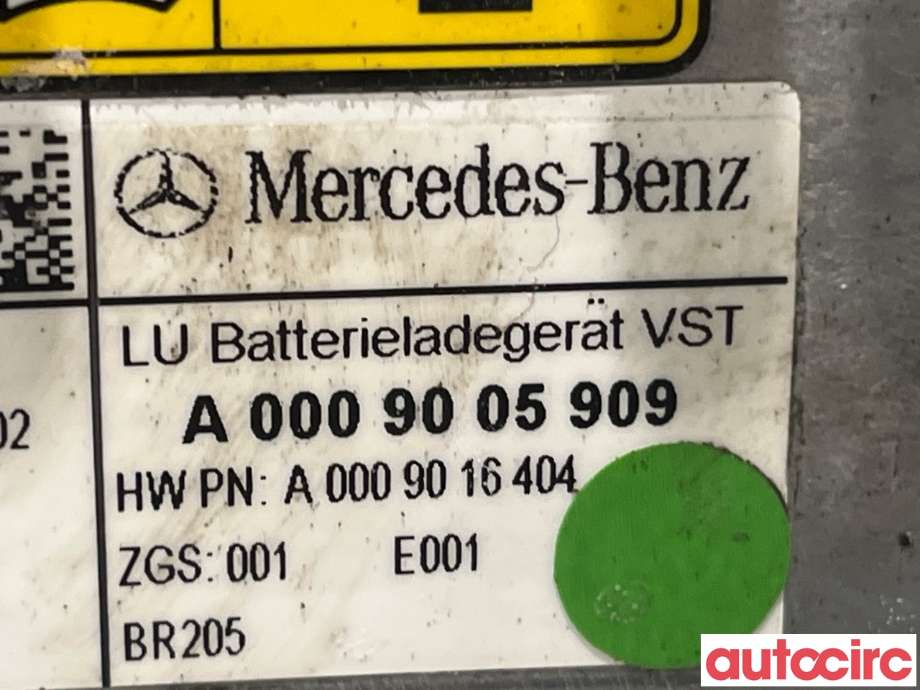 Batterilader (OBC - On Board Charger) til Mercedes C-Klasse 2014-2018 (Fase 1) (W205) (W205) (MERCEDES|A0009005909|AWL-1DC-3300W-LV)