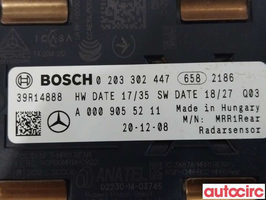 Sensor radar til Mercedes B-Klasse 2019-->> (W247) (W247) (MERCEDES|A0009055211)