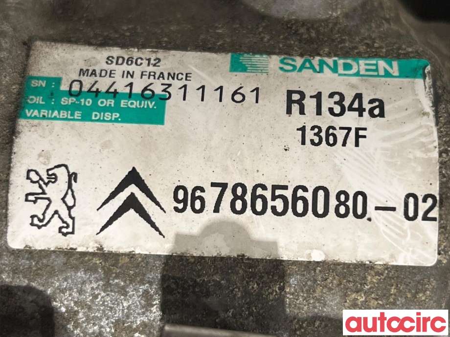 Aircondition kompressor til Peugeot 508 2011-2014 (Type I, Fase 1)  (PEUGEOT|9822826880|)