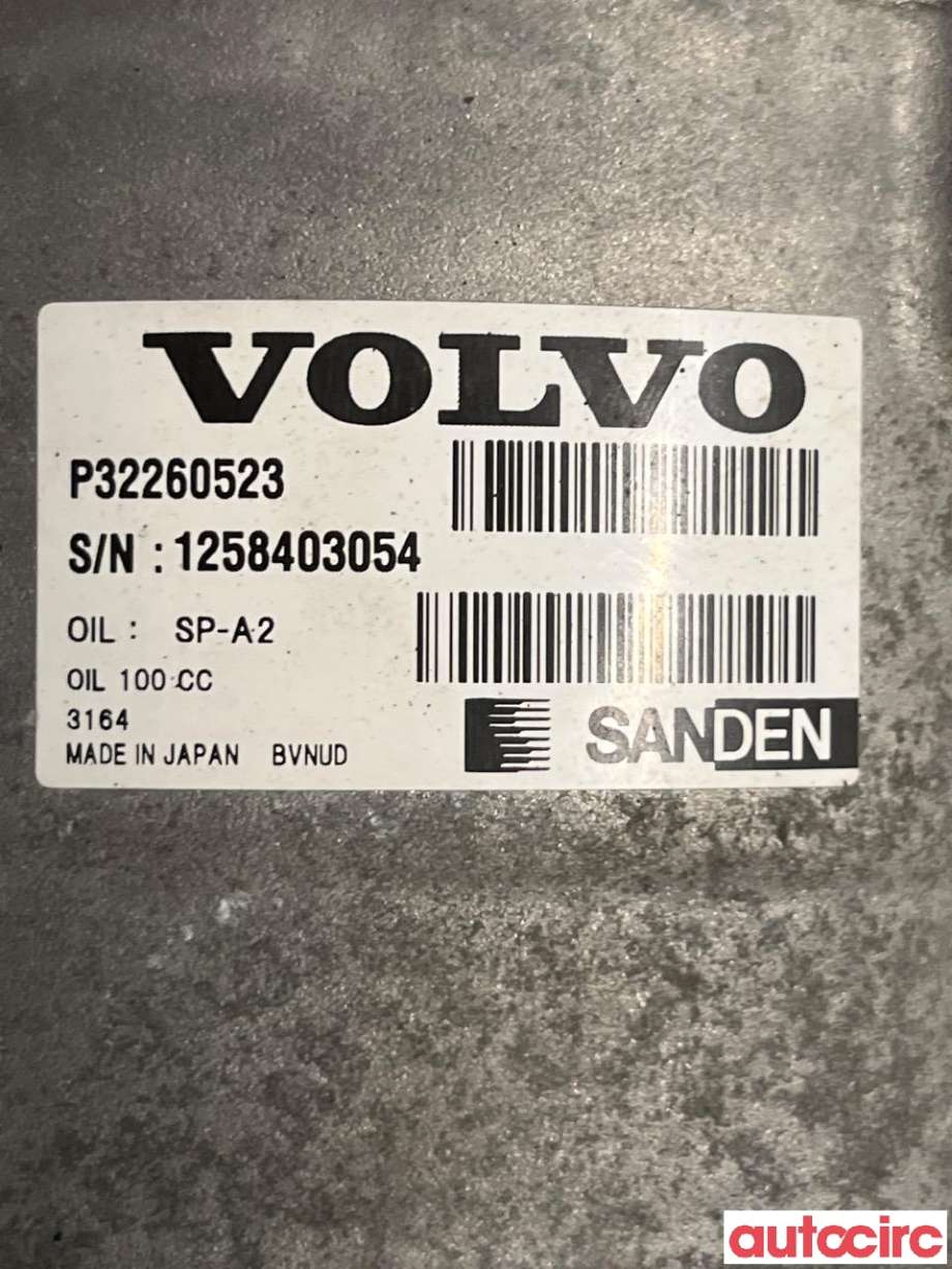 Aircondition kompressor til Volvo V60 / V60 CC 2018-->> (Type II)  (VOLVO|36012838|32260523)