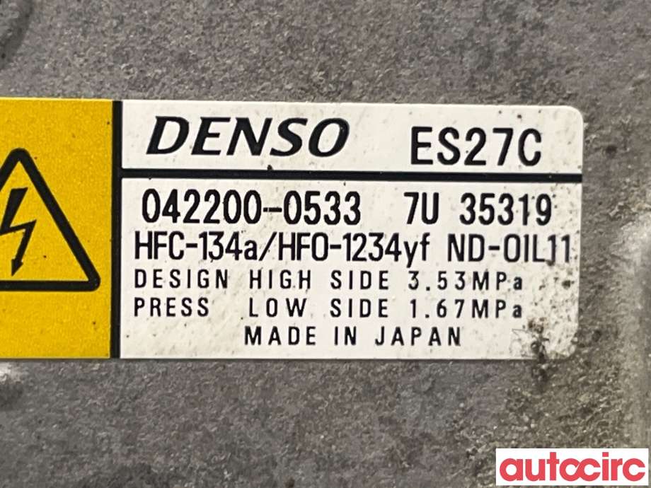 Aircondition kompressor til Toyota RAV4 2016-2019 (Type IV, Fase 2)  (TOYOTA|8837033030|042200-0533|)