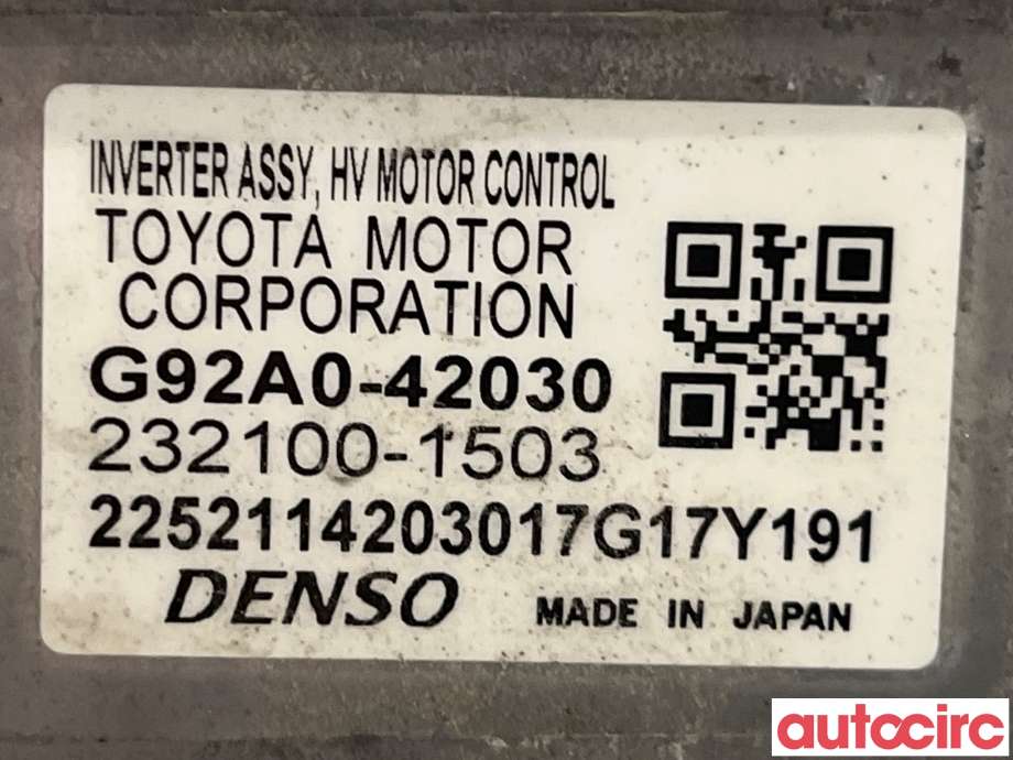 Inverter hybrid til Toyota RAV4 2016-2019 (Type IV, Fase 2)  (TOYOTA|G92A042050|232100-1503|G92A0-42030)