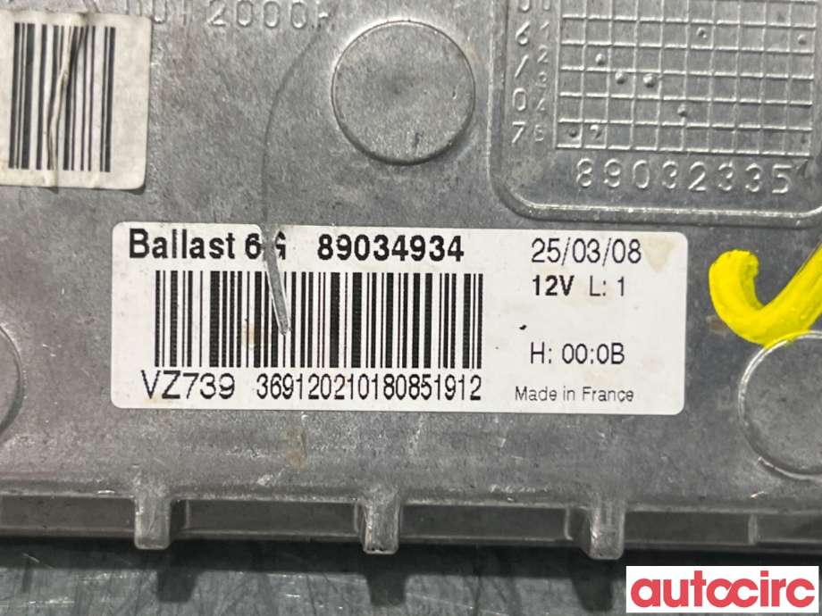 Styreenhet xenon/ballast til Citroën C5 2008-2017 (Type II)  (CITROEN|6224L8|89034934|)