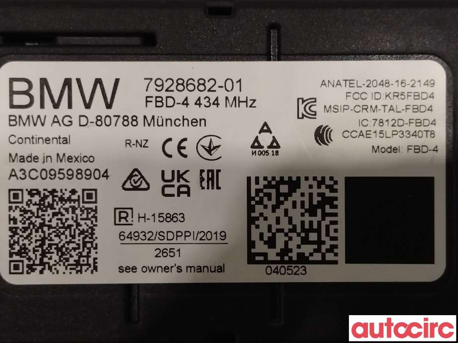 Styreenhet diverse til BMW X1 2022-->> (U11) (U11) (BMW|61357928662|7928682)
