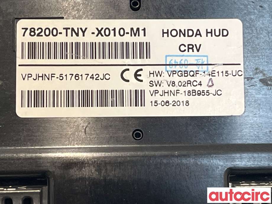 Multimedia display (MCU - Media Controller Unit) til Honda CR-V 2018-->> (Type V)  (HONDA|78200-TNY-X01)