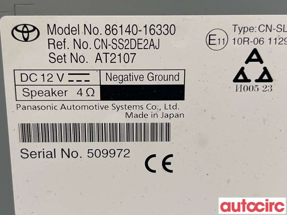 Bilstereo til Toyota Corolla 2019-->>  (TOYOTA|8614016332B0|8614016330)