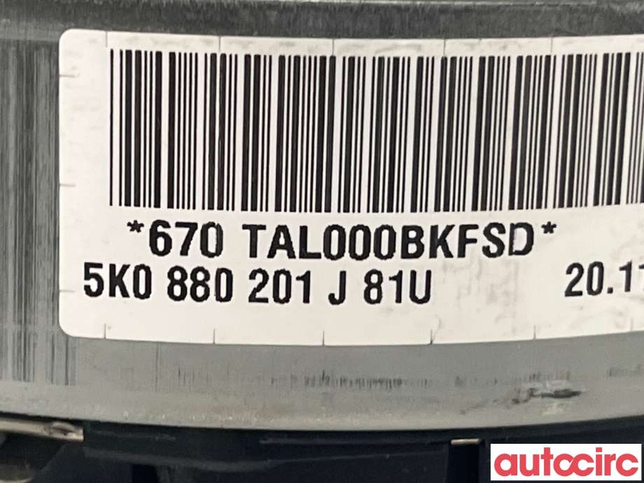 Airbag rattpute til VW Golf VI 2008-2012  (VOLKSWAGEN|1T0880201L|5K0880201)