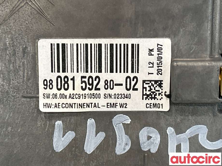 Instrument kjørecomputer til Peugeot 508 2014-2018 (Type I, Fase 2) (PEUGEOT|9812771880|9808159280)