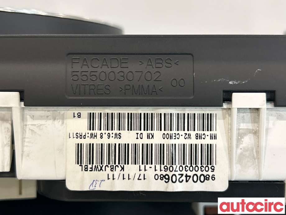 Instrumentpanel til Peugeot 508 2011-2014 (Type I, Fase 1)  (PEUGEOT|9824842180|6103SW|9800420680)