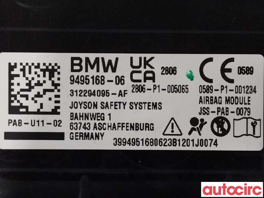 Airbag passasjer til BMW X1 2022-->> (U11) (U11) (BMW|72129495168|9495168)