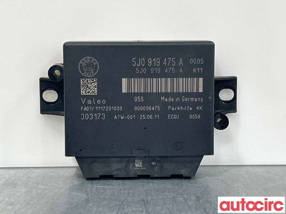 Styreenhet parkering til Škoda Yeti, 2009-2013 (Fase 1)  (SKODA|5J0919475A)