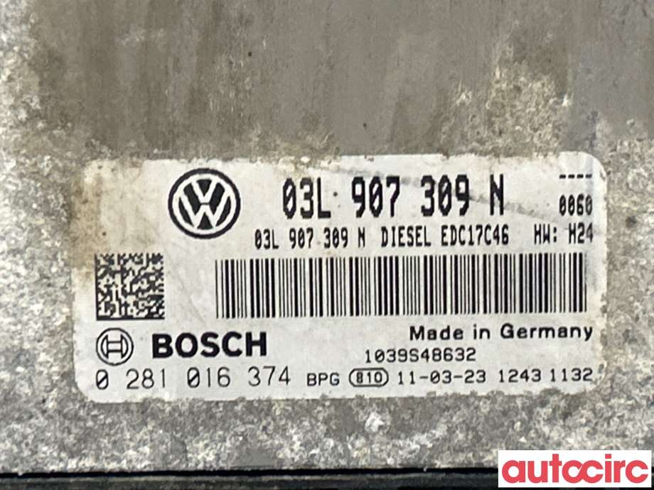Styreenhet motor til VW Passat 2011-2015 (B7) (B7) (VOLKSWAGEN|03L906018BG|0281016374|03L907309N)