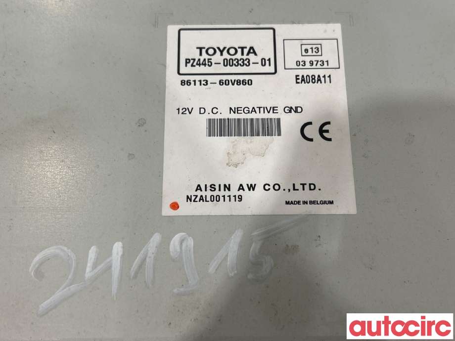 Bilstereo til Toyota Avensis 2009-2015 (Type III, Fase 1)  (TOYOTA|8611360V860)