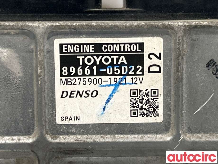 Styreenhet motor til Toyota Avensis 2009-2015 (Type III, Fase 1)  (TOYOTA|8966105D22|MB275900-1921|89661-05D22)