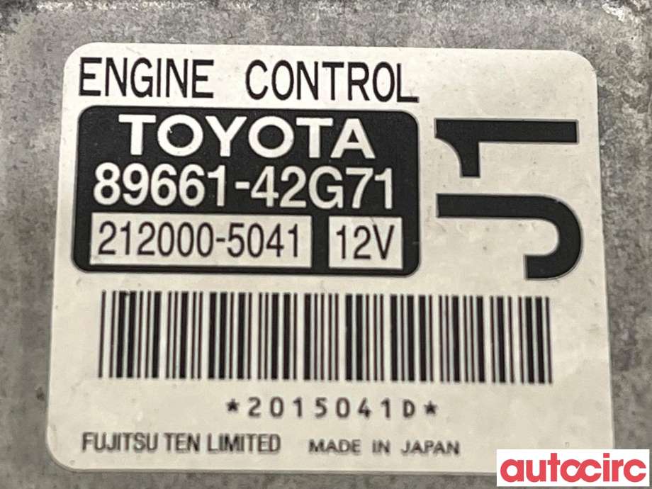 Styreenhet motor til Toyota RAV4 2009-2013 (Type III, Fase 2) (TOYOTA|8966142G72|89661-42G71)