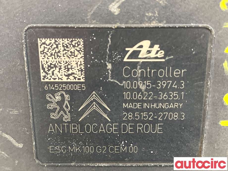 ABS sentral til Peugeot 2008 2013-2019 (Type I)  (PEUGEOT|1611747080|100915-39743)