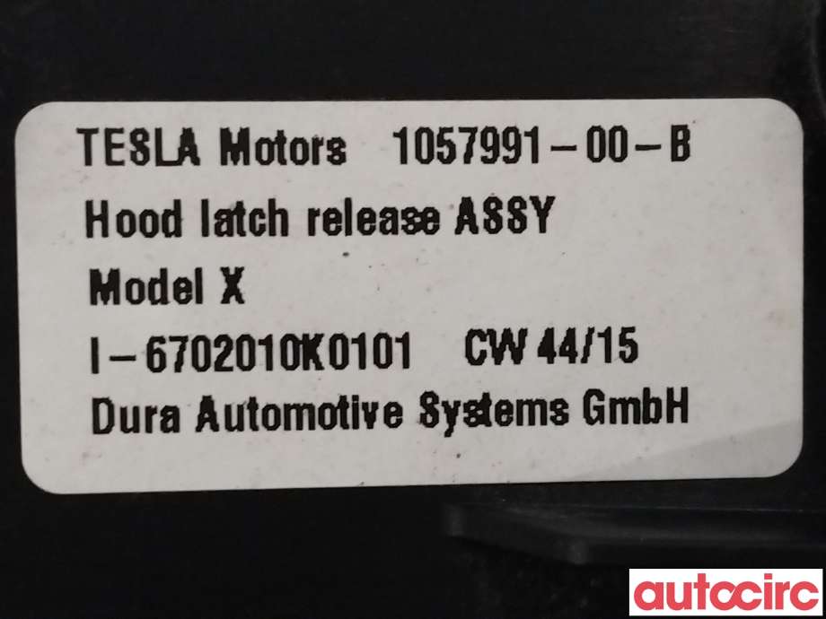 Diverse deler til Tesla Model X 2016-->>  (TESLA|1057991-00-B|)