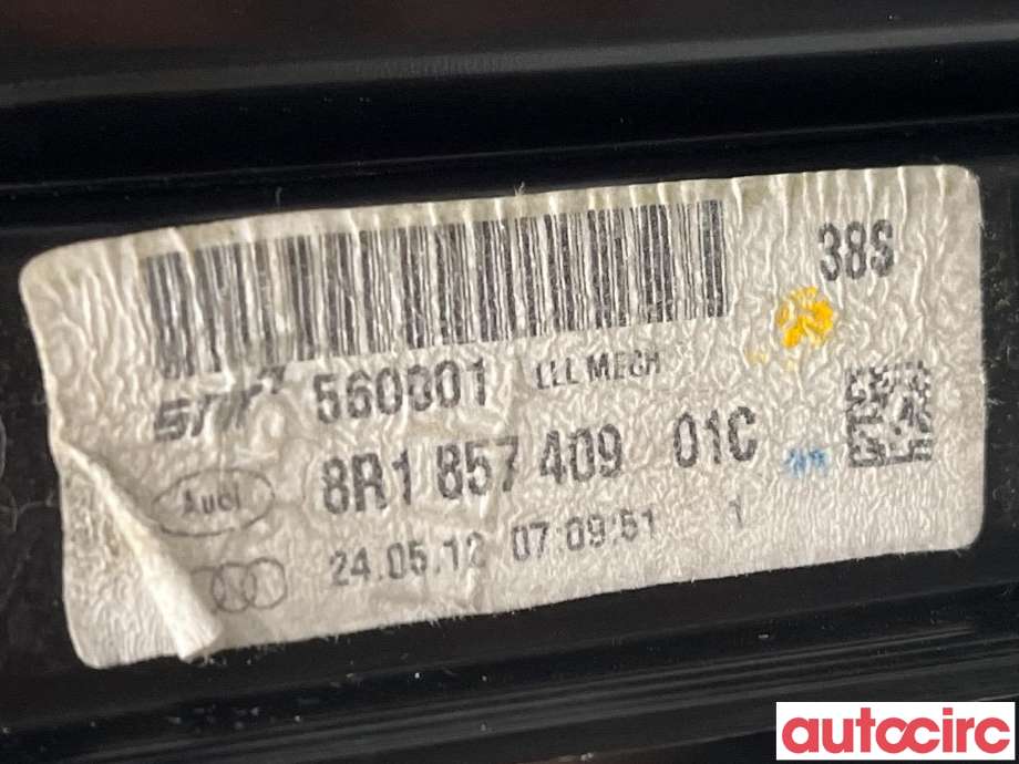 Speil venstre til Audi Q5 2012-2017 (Type I, Fase 2)  (AUDI|8R1857409F|8R185740901C)