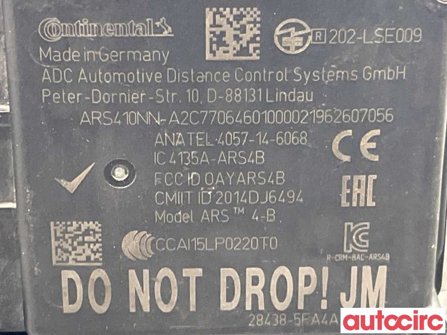 Sensor radar til Nissan Micra 2017-->> (K14) (K14) (NISSAN|284385FA5A)