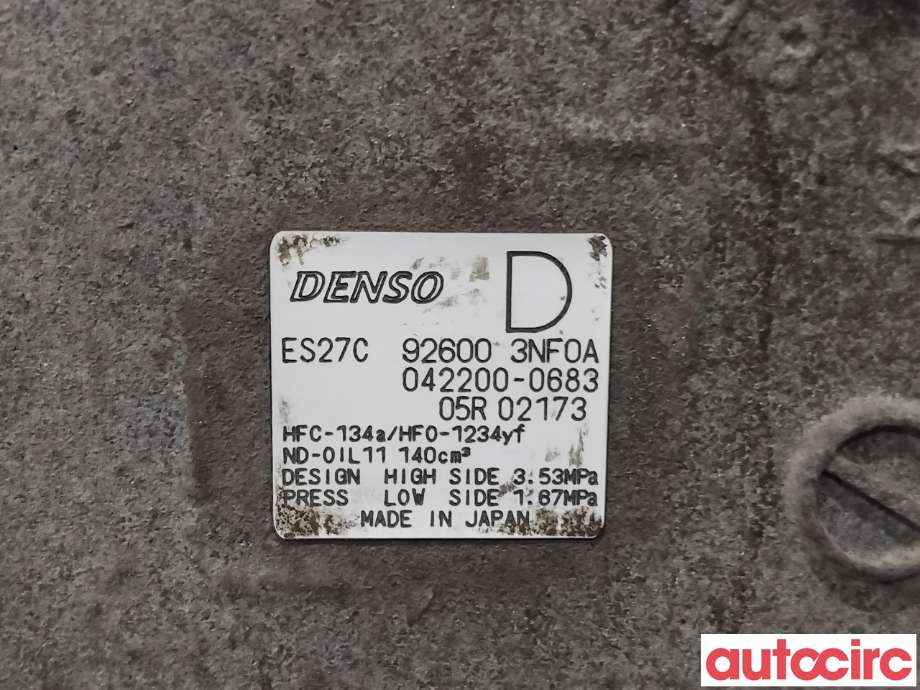 Aircondition kompressor til Nissan Leaf 2011-2017 (Type I)  (NISSAN|926003NF0A|042200-0683)