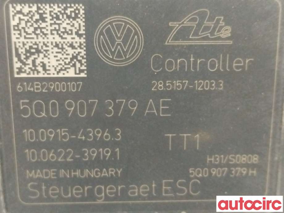 ABS sentral til VW e-Golf 2014-2017 (Fase 1)  (VOLKSWAGEN|5Q0614517AL|100915-43963|5Q0614517AK)