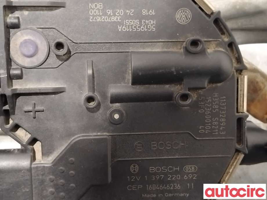 Viskermotor frontrute til VW e-Golf 2014-2017 (Fase 1)  (VOLKSWAGEN|5G1955023D|1397220692|5G1955023C)