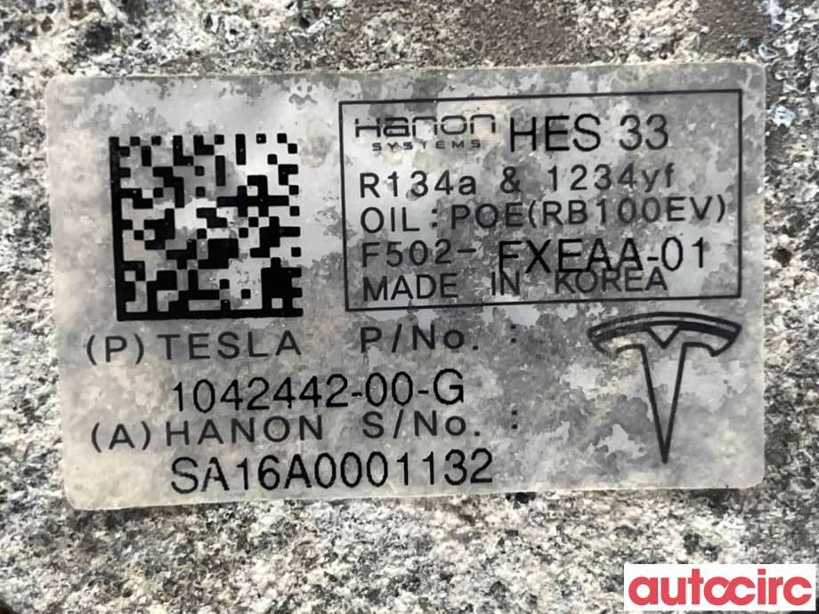 Aircondition kompressor til Tesla Model X 2016-->>  (TESLA|1042442-00-G|F502-FXEAA-01)